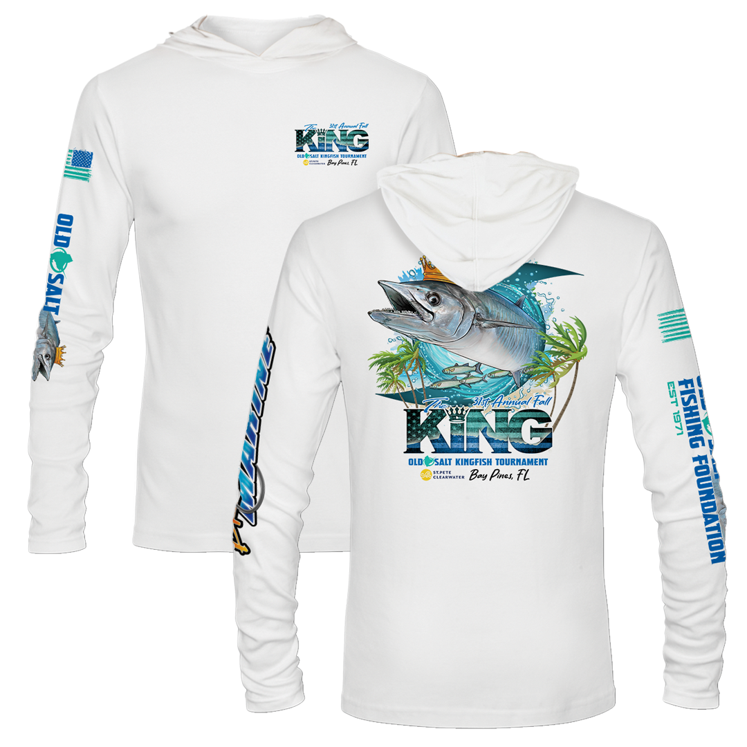 The KING - Fall 2024 - Long Sleeve - Tournament Hoodie - White