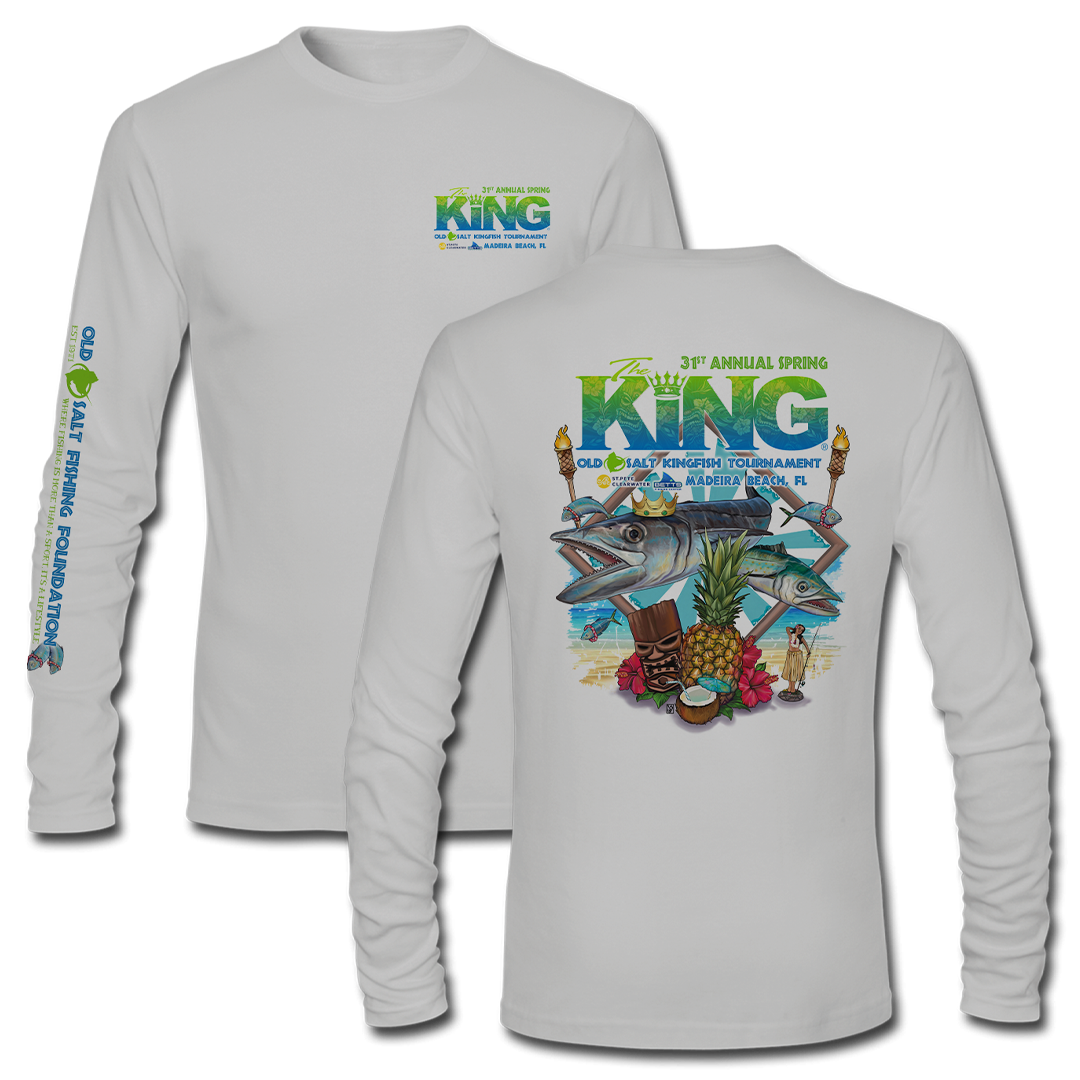 The KING - Spring 2024 - Men&#39;s Long Sleeve Performance Shirt - Light Grey