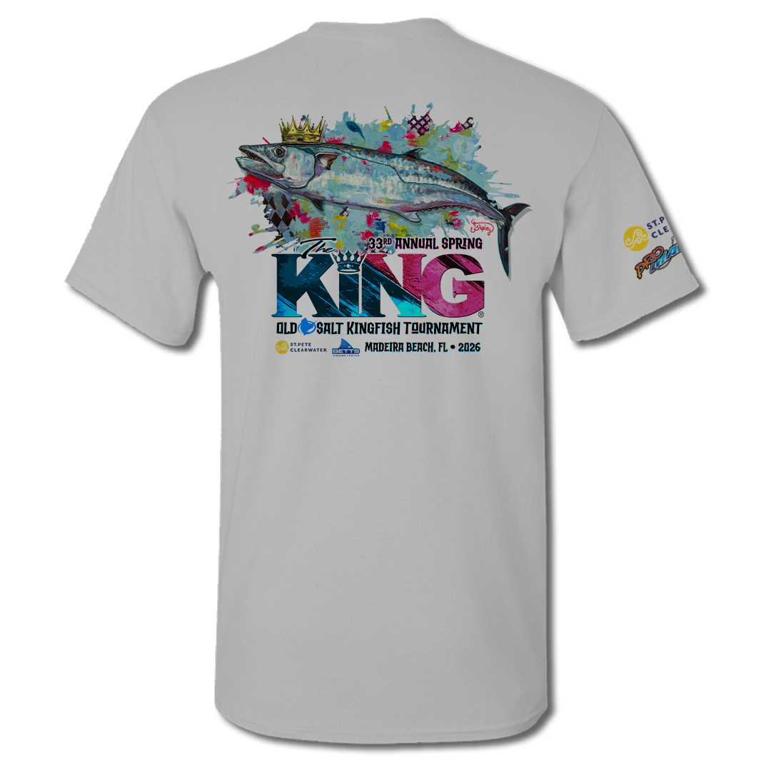 The KING - Spring 2026 - Men's Short Sleeve Performance Shirt - Grey
