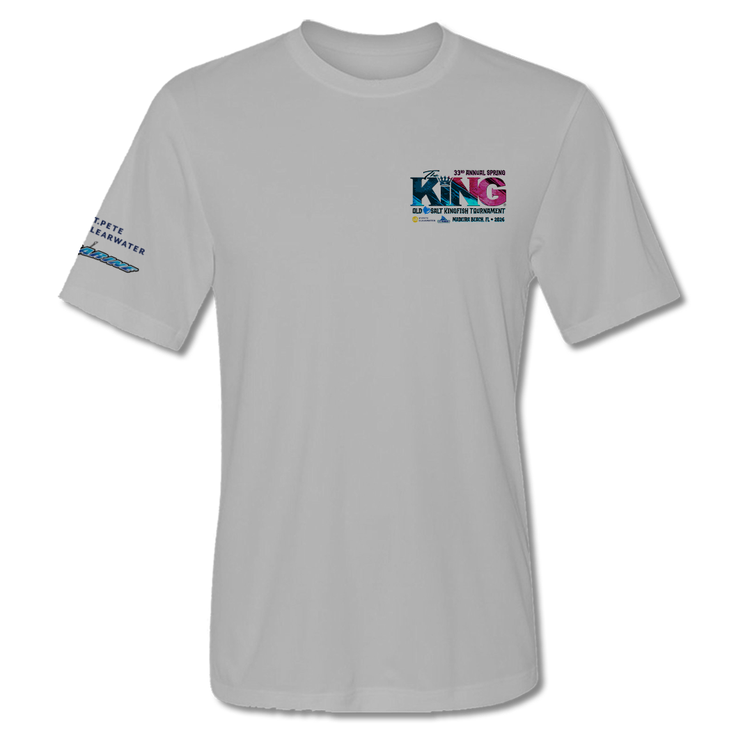 The KING - Spring 2026 - Men's Short Sleeve Performance Shirt - Grey