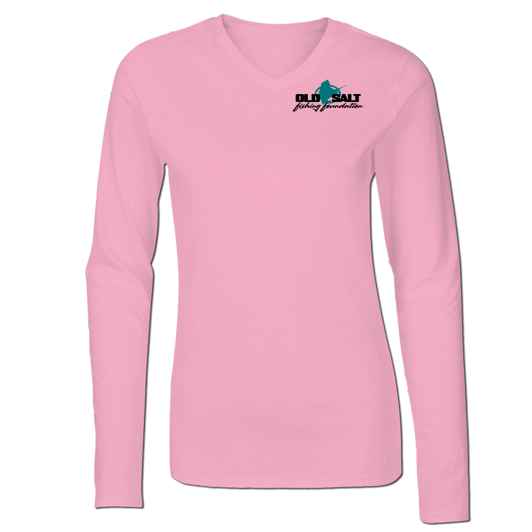 Fish Frenzy &#39;22 - Ladies Long Sleeve V-Neck Performance Shirt