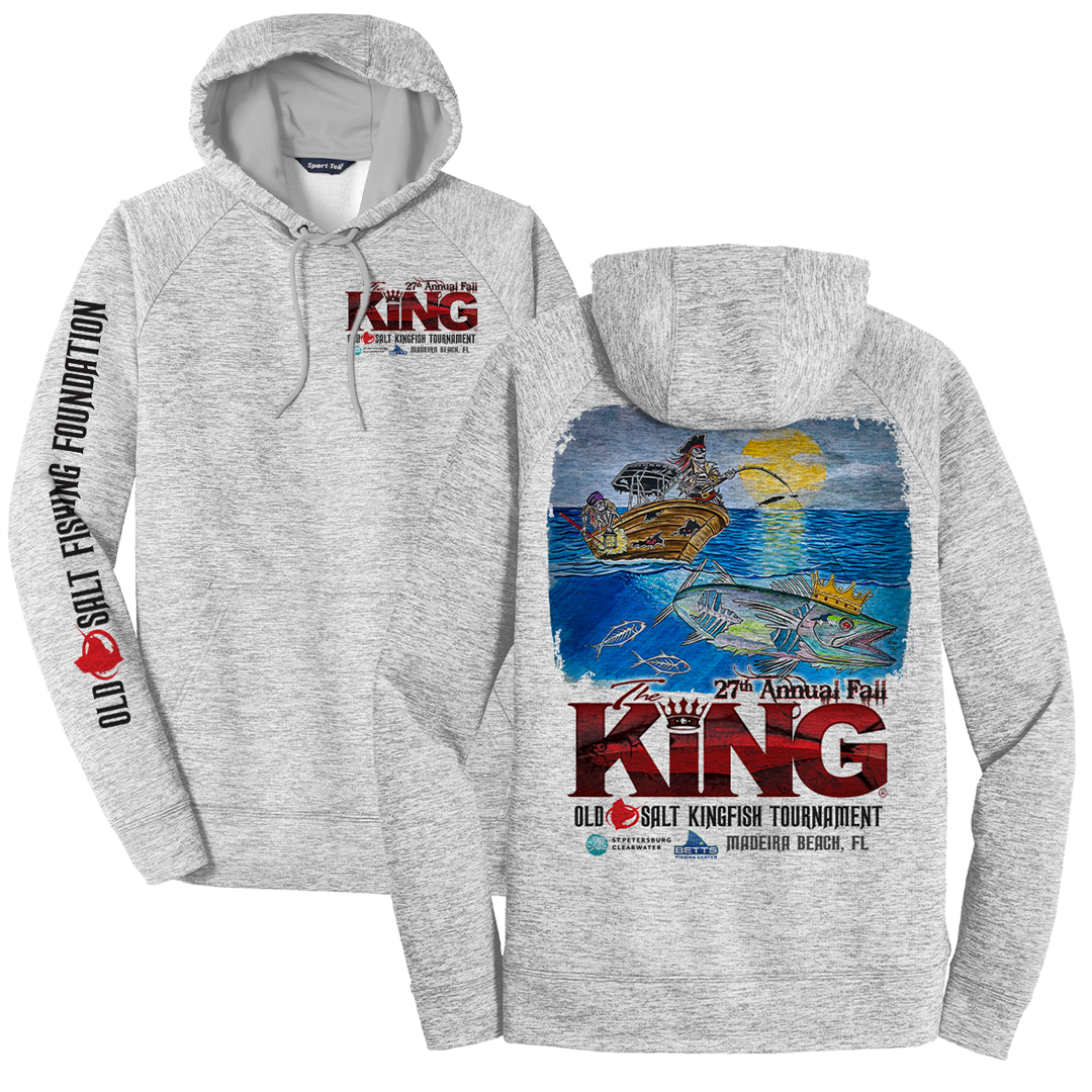 The KING - Fall 2020 - Long Sleeve - Fleece Tournament Hoodie - Grey Fleck