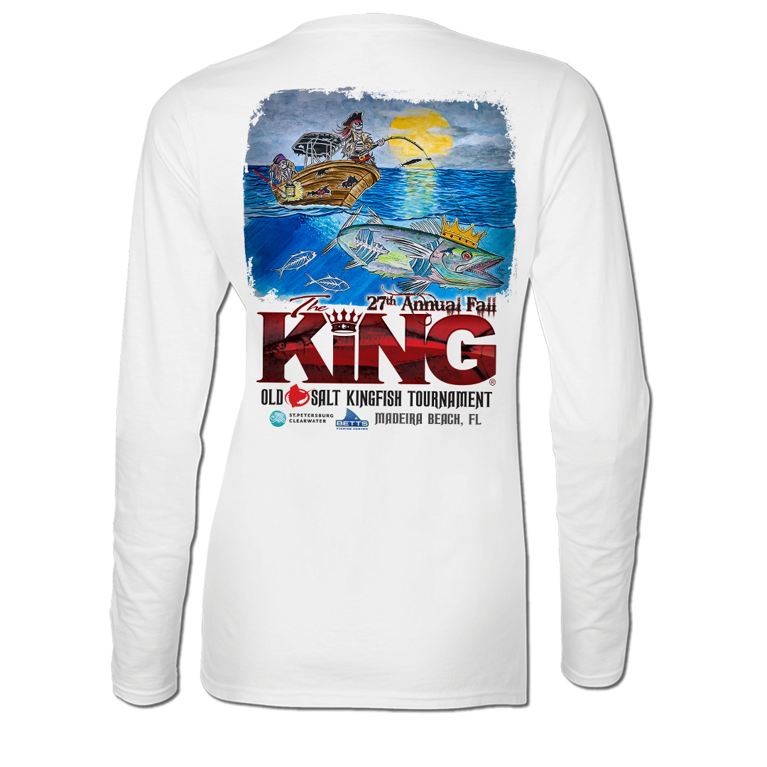 The KING - Fall 2020 Women's - Long Sleeve V-Neck Tournament Shirt - Performance - White