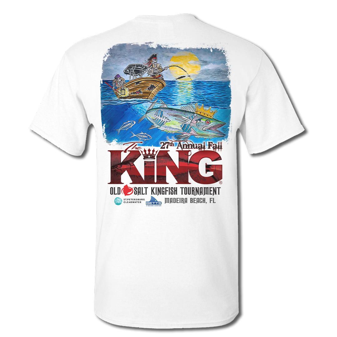 The King - Fall 2020 - Short Sleeve Cotton Blend Tournament Shirt - Cotton Blend - White