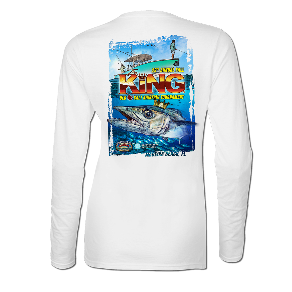 The KING - Fall 2021 - Ladies Long Sleeve Performance Shirt - White