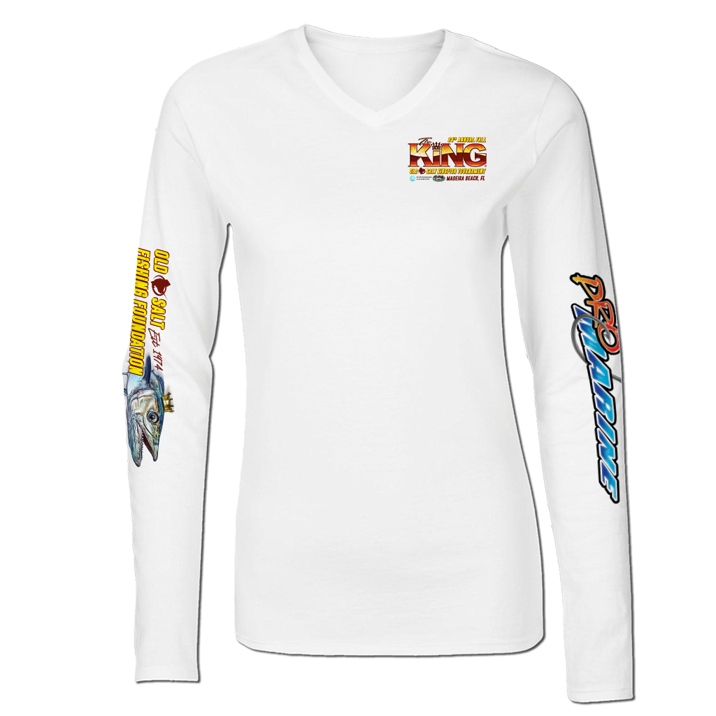The KING - Fall 2021 - Ladies Long Sleeve Performance Shirt - White