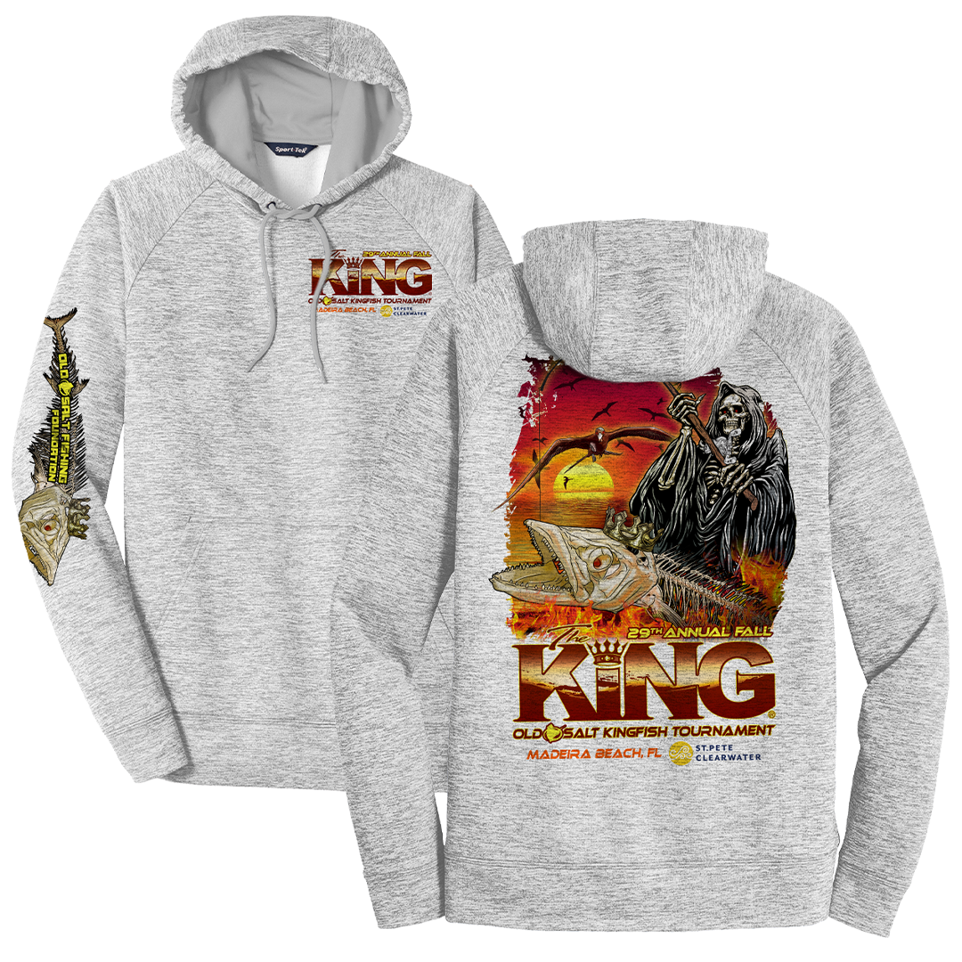 The KING - Fall 2022 - Long Sleeve - Fleece Tournament Hoodie - Electric Grey