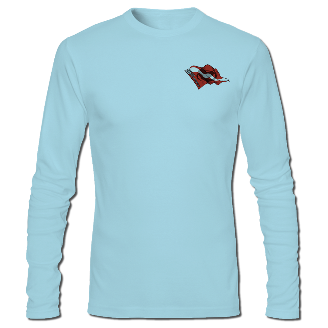 Flounder Spearin&#39; - Long Sleeve Performance Fishing Shirt