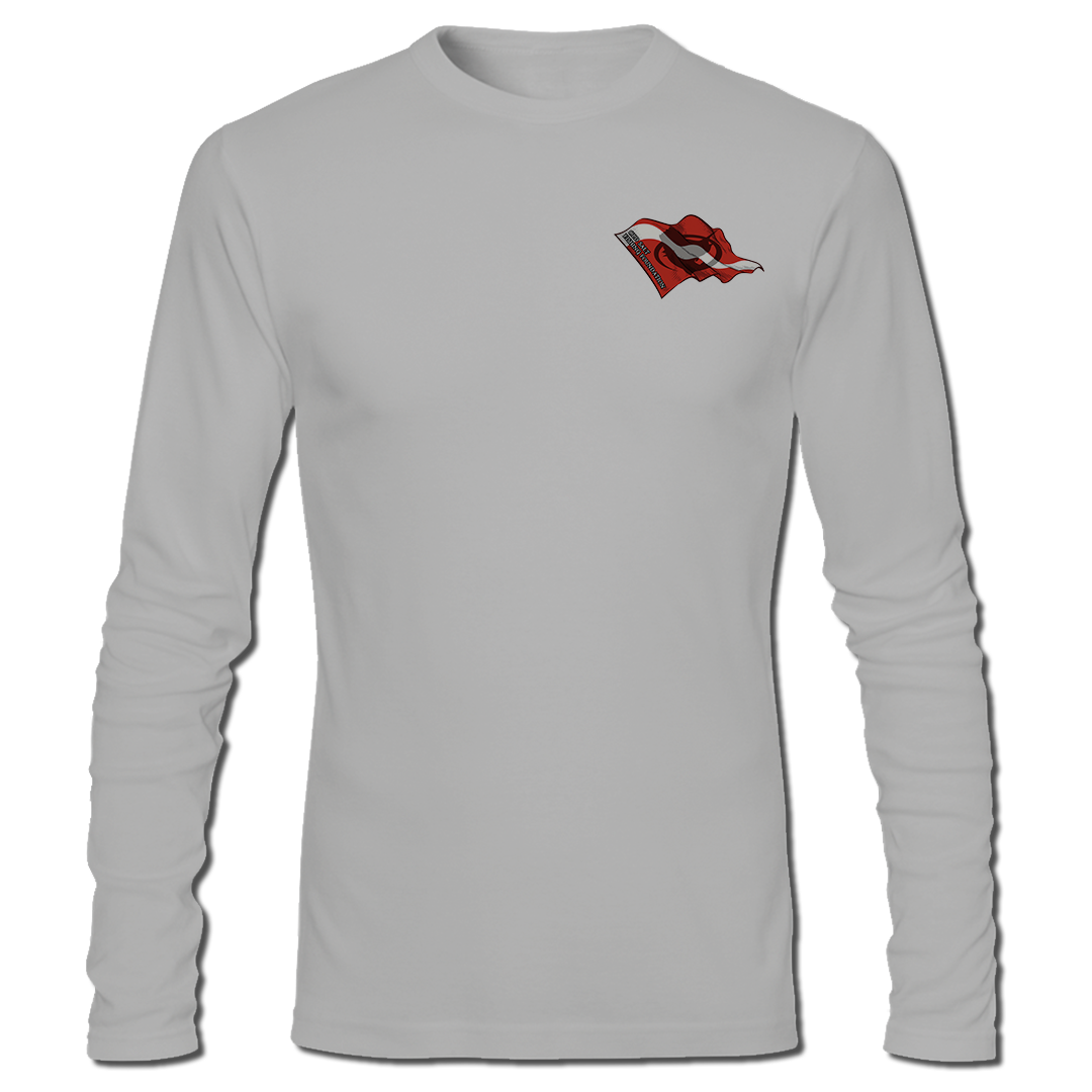 Flounder Spearin&#39; - Long Sleeve Performance Fishing Shirt