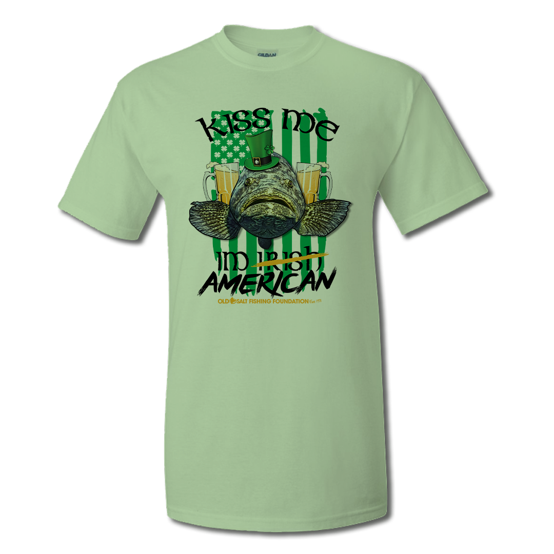 Kiss An American - Short Sleeve T-Shirt-Sage