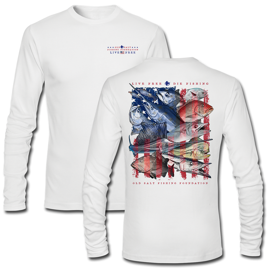 YOUTH Live Free - Saltwater Long Sleeve Performance Shirt