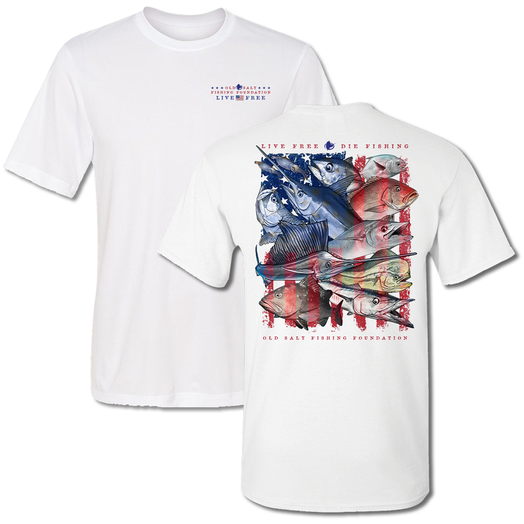 YOUTH Live Free - Saltwater Short Sleeve Performance Shirt