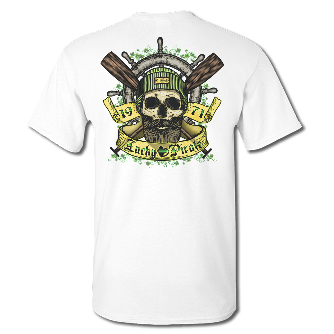 Lucky Pirate - Short Sleeve T-Shirt - White