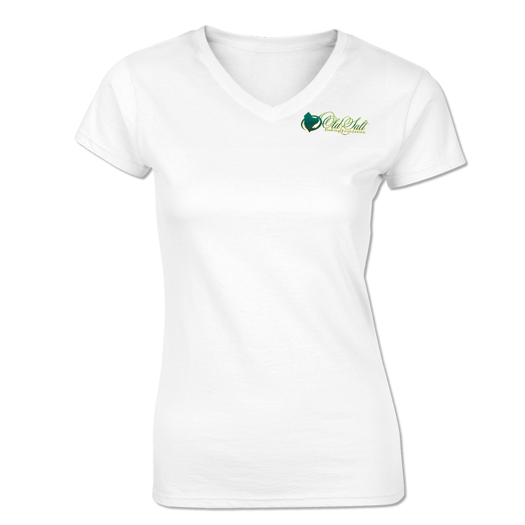 Lucky Snook - Ladies Short Sleeve, Cotton Blend, V-neck Shirt