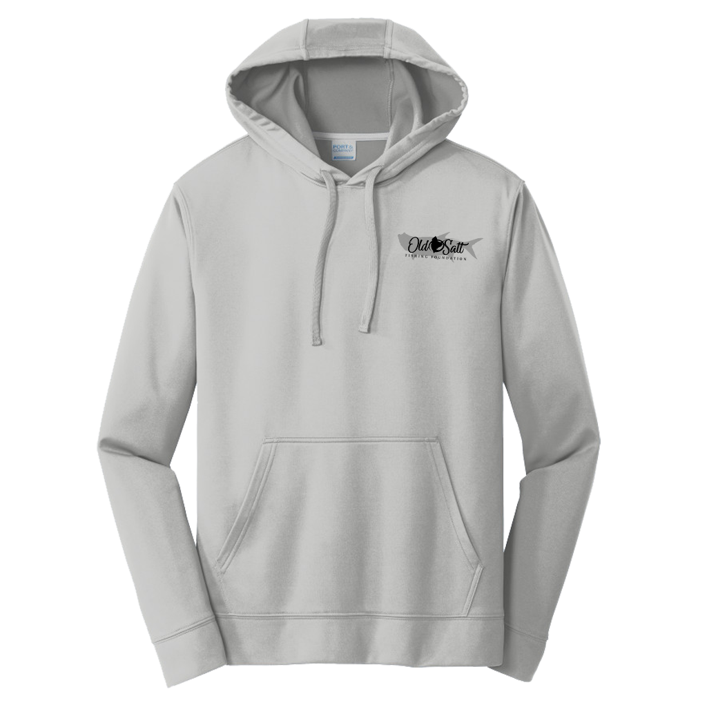 Salty Tarpon Hoodie - Electric Blue &amp; Silver