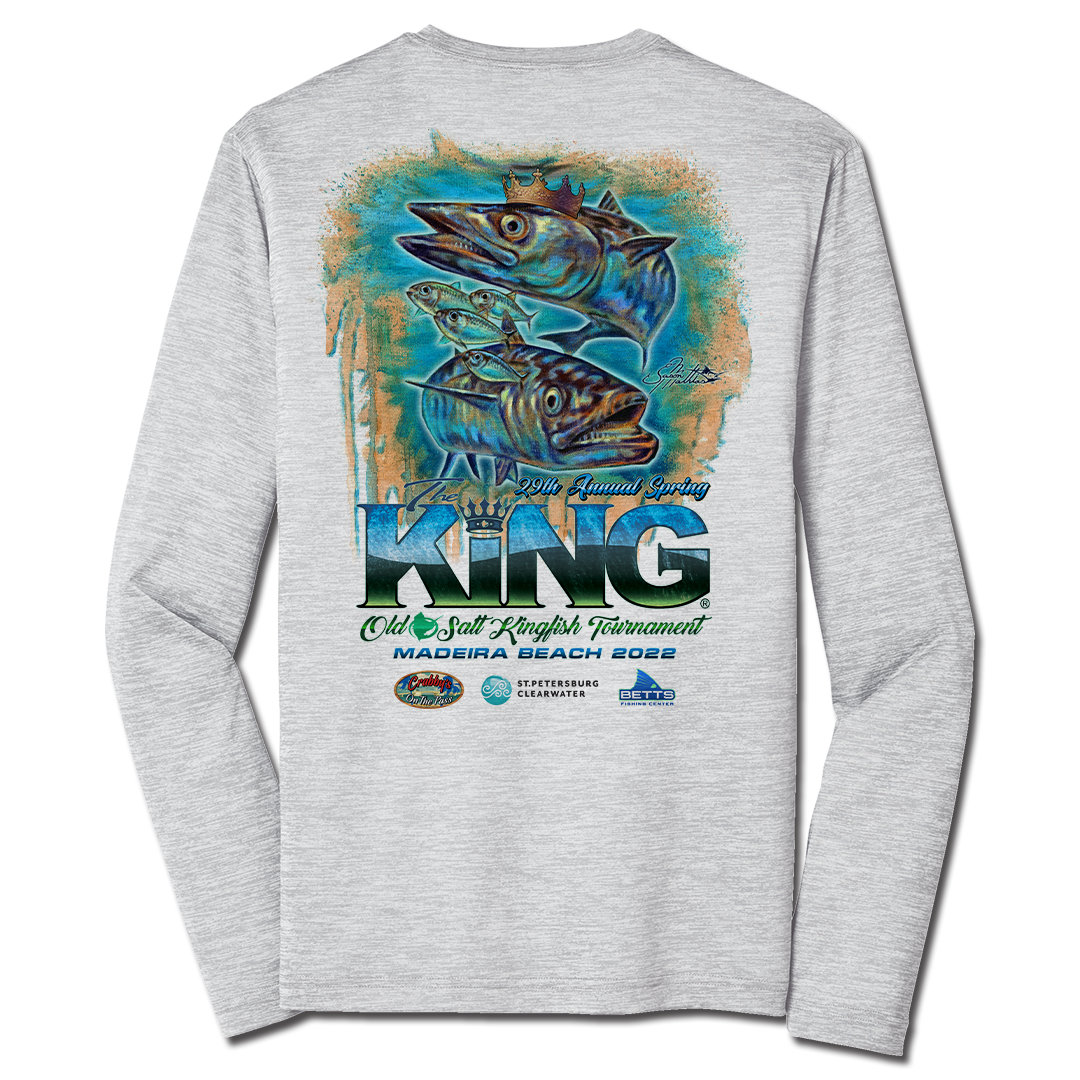 The KING - Spring 2022 - Men&#39;s Long Sleeve Performance Shirt - Heather Grey