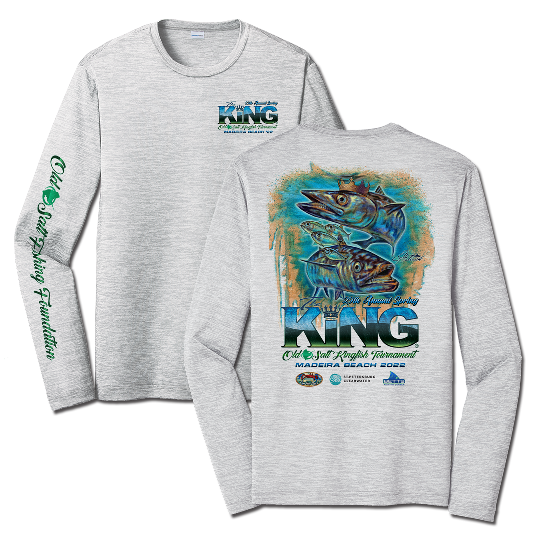 The KING - Spring 2022 - Men&#39;s Long Sleeve Performance Shirt - Heather Grey