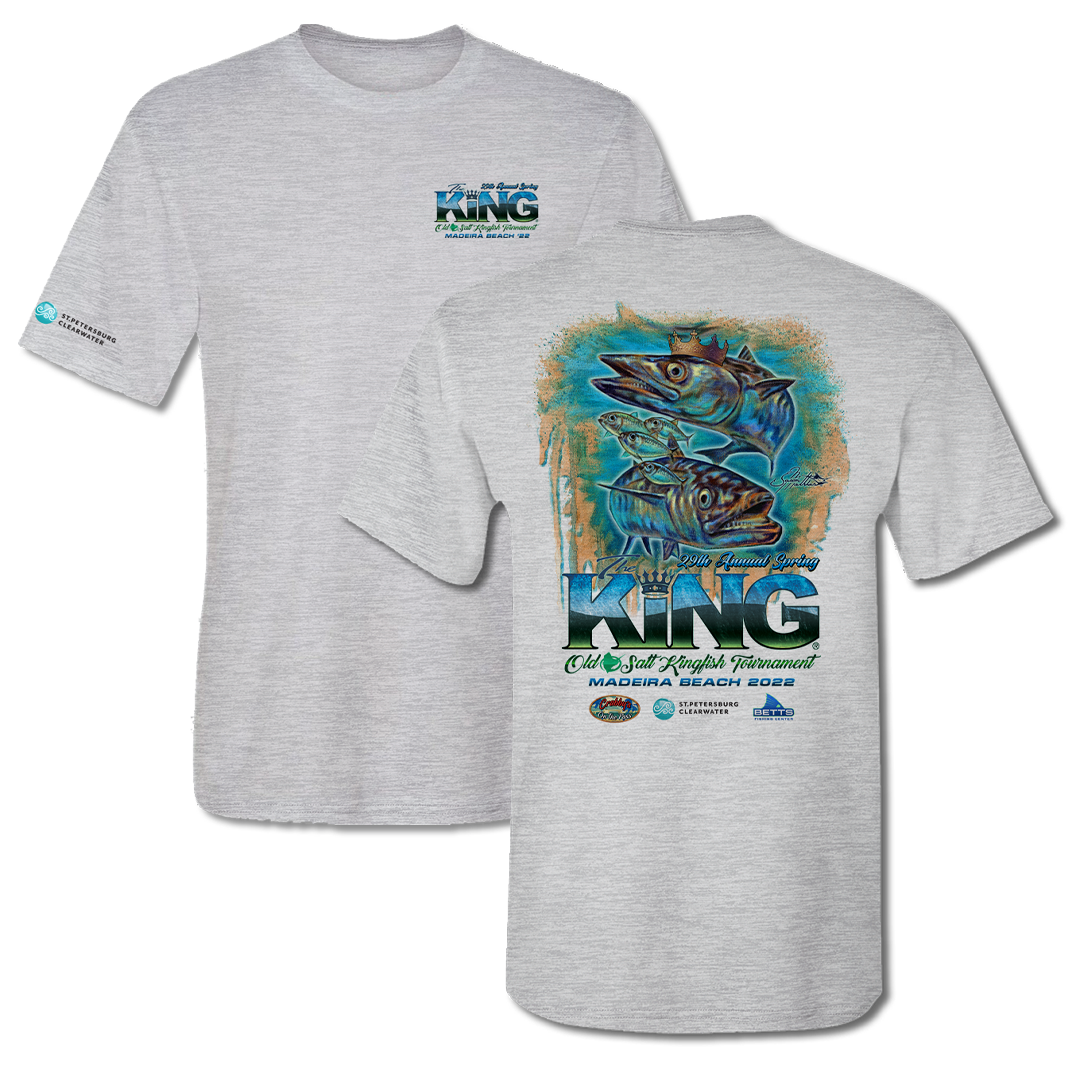 The KING - Spring 2022 - Men&#39;s Short Sleeve Performance Shirt - Heather Grey