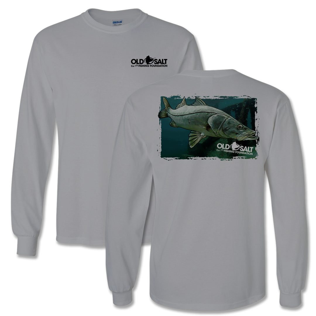 Snookin - LONG SLEEVE COTTON BLEND FISHING T-SHIRT