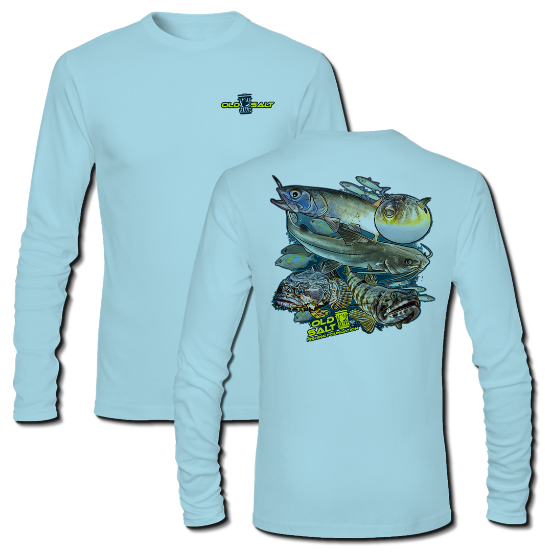 Trash Can Slam&#39; - Long Sleeve Performance Fishing Shirt